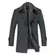 Allthemen Wintermantel Herren Slim Fit Kurzmantel Herren Wolle Warm Mantel Wollmantel Mantel Winter Grau M