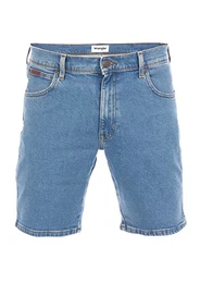 Herren Jeans Short Texas Kurze Stretch Shorts Regular Fit Baumwolle Bermuda Sommer Hose Blau w32, Größe:W 32, Farbe:Green Island (W11CX5147)