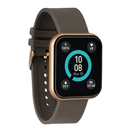 IVE 2 Smartwatch Damen Herren, Fitnessuhr Blutdruckmessung, Blutsauerstoffmessung und Pulsuhr, Android & iOS (Taupe)