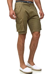 Herren Arbor Chino Cargo Shorts mit 6 Taschen Chinoshorts Stretch Herrenshorts Mojave M