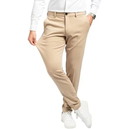 Herren Sand (Größe 31W/32L) - Stilvolle Herren Hosen Stretch - Hosen Herren Stretch - Angenehme Praktische Männer Hosen für Business & Freizeit - Bequeme Stoffhose Herren