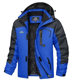Herren Arbeitsjacke Winter Angeljacke Übergangsjacke Regenjacke Outdoorjacke Wasserdicht Atmungsaktiv Winddicht, Blau, M