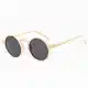 Sonnenbrille Herren Damen Retro Runde Sun Glasses Polarisierte Sonnenbrille Leichtgewicht Runde Sonnenbrillen Party Brille Fahrerbrille Sportbrille für Frauen Männer Outdoor UV400 (Beige, One Size)