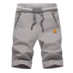 JustSun Kurze Hosen Herren Shorts Sommer Chino mit Tunnelzug Grau