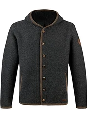 Herren Jacke Alex Strickjacke, anthrazit, Standard