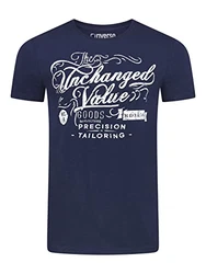 riverso Herren T-Shirt RIVLeon Rundhals O-Neck Kurzarm Tee Shirt Regular Fit Dark Navy