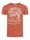 riverso Herren T-Shirt RIVLeon Rundhals O-Neck Kurzarm Tee Shirt Print Regular Fit 100% Baumwolle Rot M, Größe:M, Farbe:Terracotta Red (D1JD)