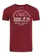 riverso Herren T-Shirt RIVLeon Rundhals O-Neck Kurzarm Tee Shirt Print Regular Fit 100% Baumwolle Rot M, Größe:M, Farbe:Dried Tomato Red