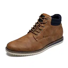 Herren Stiefel Chukka Boots Motorrad Freizeitstiefel Klassische Stiefel Stiefeletten Schnürstiefel BRAUN 43 (EUR) SBBO227M-E