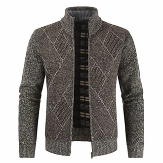 Herren Strickjacke mit Stehkragen