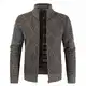 Herren Strickjacke, Grobstrick Jacke, Durchgehender Reißverschluss, Stehkragen, klassisch, Lange Ärmel