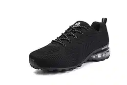 Sandic Herren Laufschuhe Turnschuhe Sportschuhe Sneaker Running Freizeit Straßenlaufschuhe Leichtgewichts Atmungsaktiv Walkingschuhe Outdoor Fitness Jogging (Schwarz, Numeric_43)