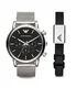 Emporio Armani Herren Quarz-Chronograph Uhr mit Armband AR80062SET