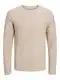 JACK & JONES Men's JJTHEODOR Spring Knit Crew Neck Strickpullover, Crockery, M