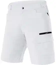 Herren Outdoor Hose Herrenhose Kurz Shorts Sommer Wandern Biker Atmungsaktiv Nylon Bermudas Leicht Freizeithose, Weiß, 32