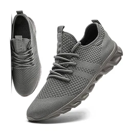 Herren Schuhe Sneaker Laufschuhe Walkingschuhe Sommerschuhe Sportschuhe Straßenlaufschuhe Turnschuhe Fitnessschuhe Joggingschuhe Workout Freizeitschuhe Männer Running Shoes Gym Grau EU45