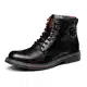 Bruno Marc Herren Motorrad Stiefel Leder Schnürstiefel Boots Klassische Chukka Boots Freizeitschuhe SCHWARZ SBBO2215M-E Größe 43 (EUR)