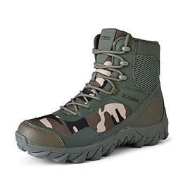 Tactical Schuhe Herren Leichte Militär Stiefel rutschfeste Ultralight Sportschuhe Verschleißfest Militärstiefel für Camping Wandern Sport Outdoor