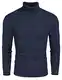 COOFANDY Herren Strickpullover Pullover Rollkragen Pulli Rollkragenpullover Sweatshirt Feinstrick Sweater Turtle Neck Solid Winter Warme Navy blau M