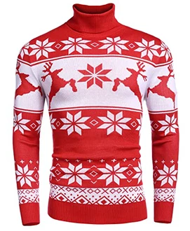 COOFANDY Pullover Herren Rollkragen Strickpullover