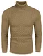 COOFANDY Herren Rollkragenpullover Strickpullover Feinstrick Pullover Rollkragenpulli Sweatshirt Sweater Turtle Neck Rolli Pulli Solid Winter Warme Kaffee M