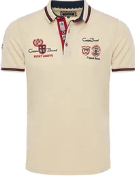 Kurzarm Poloshirt für Herren 100% Baumwolle • Herren Polo Shirt mit Stickerei • Angenehmes Regular Fit Shirt für Büro und Freizeit 4011 Beige XL