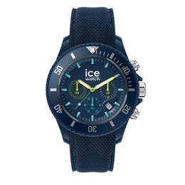 - ICE chrono Blue lime - Blaue Herrenuhr mit Silikonarmband - Chrono - 020617 (Large)