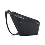 Tibroni Multi-Pocket Schultertasche Sling Crossbody Bag Mini Umhängetaschen Herrentasche Klein Anti-Diebstahl Brusttasche für Herren Schwarz