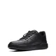 Clarks Herren CourtLite Tie Sneaker, Black Leather, 41 EU
