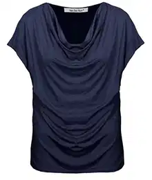 T-Shirt Oversize Donna Van Der Rich - Scollo A V, Viscosa Ed Elastan