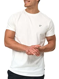 Herren Kloge T-Shirt mit Rundhals-Ausschnitt Herrenshirt Sommershirt Offwhite, M