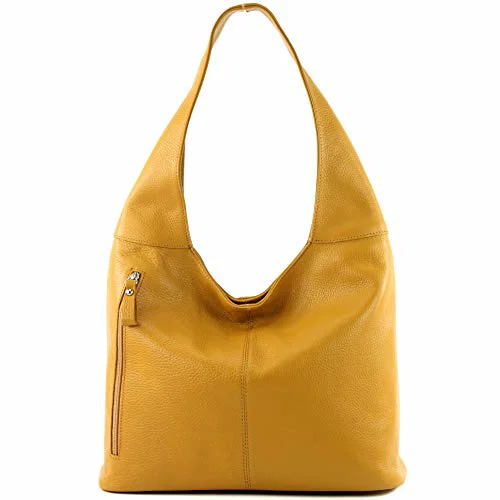 Modamoda De Schultertasche Shopper Aus Leder – Große Alltagstasche Mit Vielen Fächern
