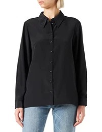 Damen Vmvivi Shirt Wvn Bluse, Schwarz, S EU