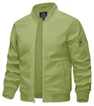 KEFITEVD Bomberjacke Herren Übergangsjacke Oliv