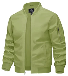 KEFITEVD Bomberjacke Herren Übergangsjacke Oliv
