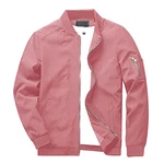 KEFITEVD Bomberjacke Herren Übergangsjacke Grau/Pink