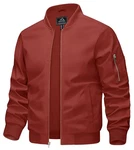 KEFITEVD Bomberjacke Herren Übergangsjacke Orange