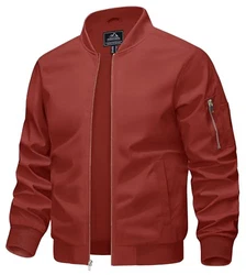 KEFITEVD Bomberjacke Herren Übergangsjacke Orange