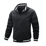 Generic Frühling Herbst Männer Bomberjacke Casual Herren Outwear Windreaker Reißverschluss Mäntel Baseball Jacken Mann Kleidung Schwarz