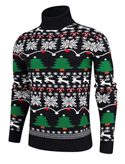 AIDEAONE Männer Pullover Rollkragen Turtleneck Strickpullover Stehkragen Sweater Slim Fit Basic Feinstrick Schwarz/Mischfarben/Gelb/Weiß/Braun