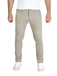 Andrew - Slim Fit Chino Freizeithose - Herren Hose - Männer Chinohosen Slim Fit, Beige (Winter Twig 171108), W32/L32