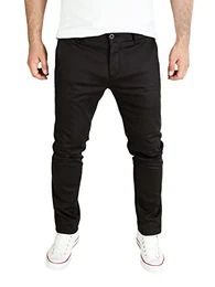 Andrew - Chino Hosen Für Herren - Schwarze Slim Fit Chinohosen Für Männer - Herrenhose, Schwarz (Black Meteorite 194008), W32/L32