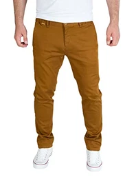 Andrew - Herren Chino Hose Stretch - Männer Chinohosen Slim Fit - Baumwoll Herrenhosen, Braun (Toffee 181031), W32/L32