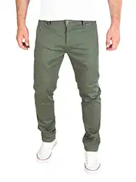 Andrew - Baumwoll Chino Herrenhosen - Stretch Herren Hose - Slim Fit Chinohosen, Grün (Beetle 190312), W32/L32