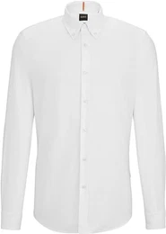 Herren Rickert Regular-Fit Hemd aus Bio-Oxford-Baumwolle Weiß M