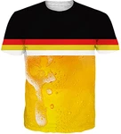 Loveternal Unisex 3D T-Shirt Casual Cool Grafik Kurzarm Schwarz