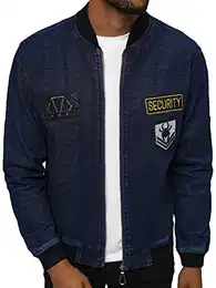 Herren Jeansjacke Jacke Jeans Bomberjacke Übergangsjacke Sommerjacke Frühlingsjacke Herbstjacke Vintage Herrenjacke Herbst Übergangs Denim Jacket Übergangs NB/MJ509BZ DUNKELBLAU M