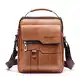 Hjkiopc Umhängetasche Herren Schultertasch Crossbody Handytasche Messenger Bag Herrentasche Shulder Bag Leder Brusttasche (A-Braun1)
