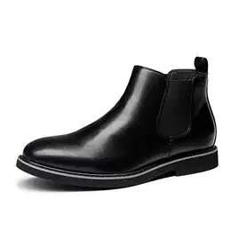 Herren Stiefel Chelsea Boots Stiefeletten Stiefel SCHWARZ SBBO2218M-E Größe 41 (EUR)