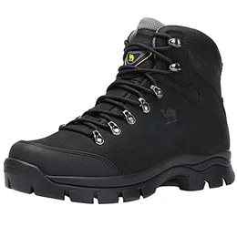 Wanderschuhe Herren Rutschfes Trekkingschuhe Warme Wanderstiefel Hiking Boots Backpacking Trekking Trails,Schwarz,43 EU